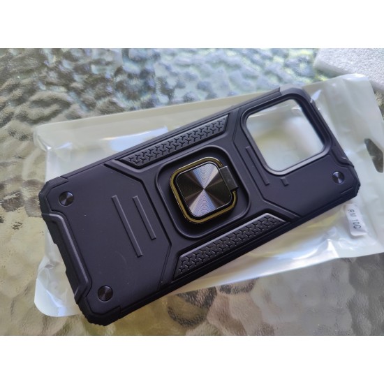 Xiaomi Redmi 10c / Poco C40 dėklas nugarėlė Ring Case, juodas