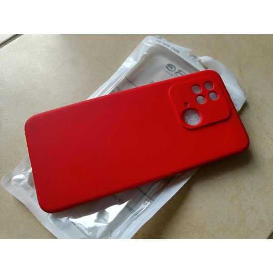 Xiaomi Redmi 10c / Poco C40 silikoninis dėklas nugarėlė, matinis raudonas