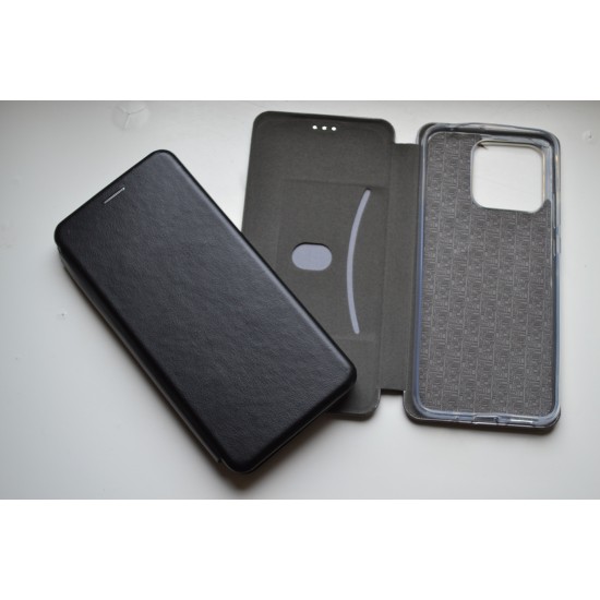 Xiaomi Redmi 10c / Poco C40 dėklas knygutė Elegance, juodas