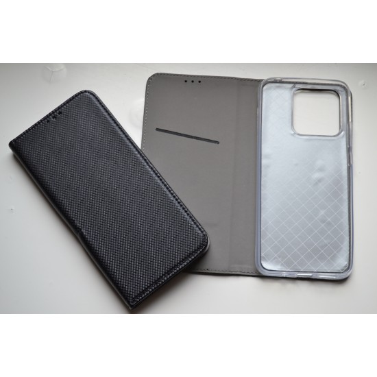 Xiaomi Redmi 10c / Poco C40 dėklas knygutė, juodas