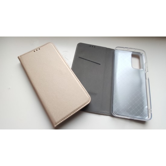 Xiaomi Mi 10T / 10T Pro dėklas knygutė Magnet Book, auksinis
