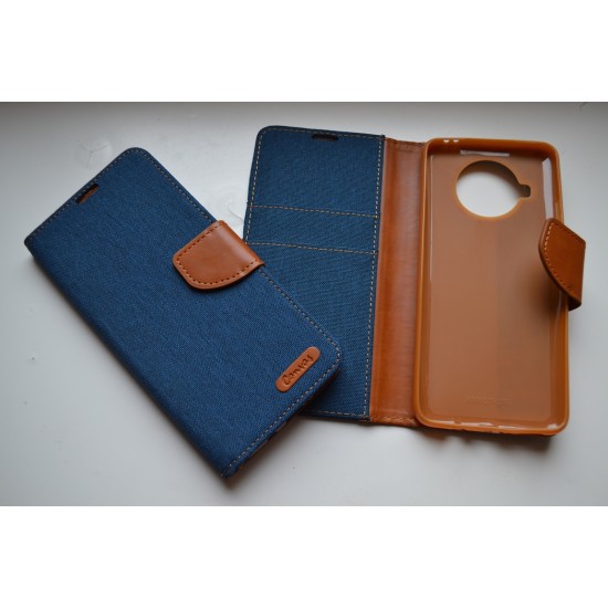 Xiaomi Mi 10T Lite dėklas knygutė Jeans, mėlynas