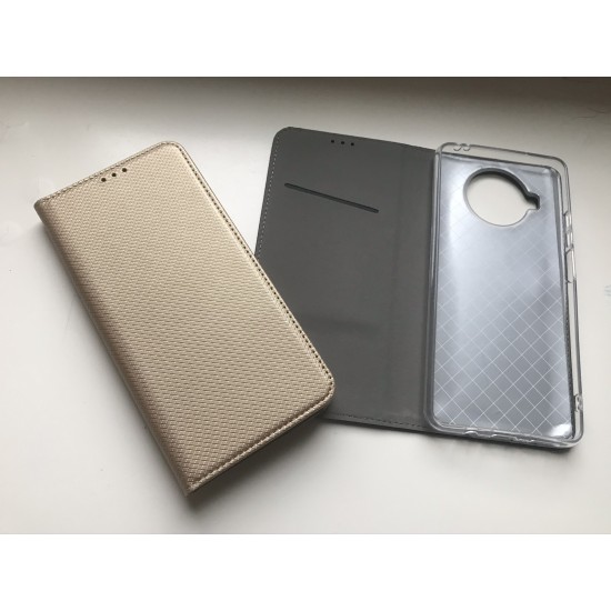 Xiaomi Mi 10T Lite dėklas knygutė Magnet Book, auksinis