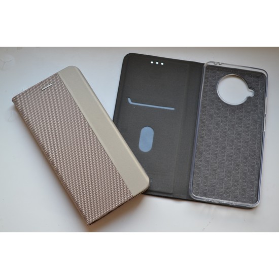 Xiaomi Mi 10T Lite dėklas knygutė Senso, auksinis