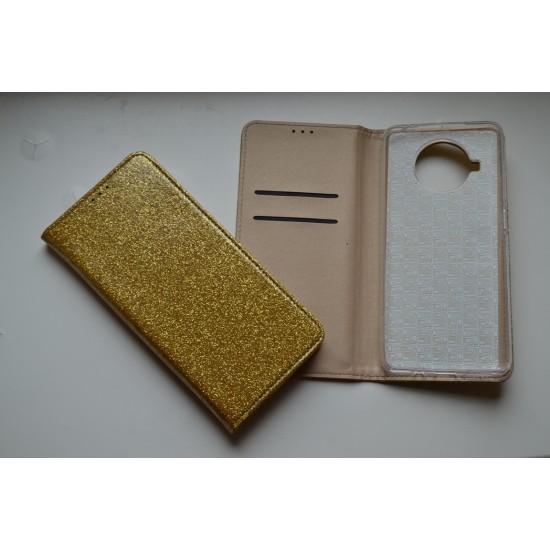 Xiaomi Mi 10T Lite dėklas knygutė Shine, auksinis