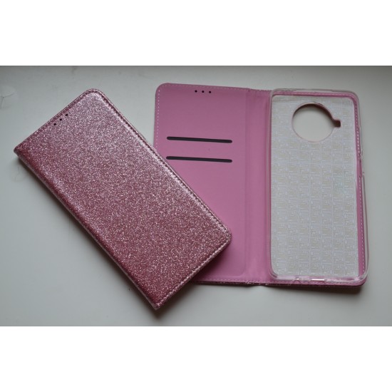 Xiaomi Mi 10T Lite dėklas knygutė Shine, rausvas