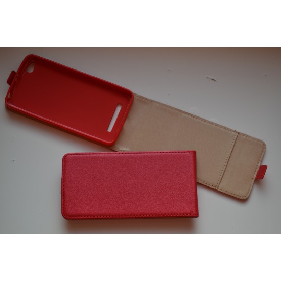 Xiaomi Redmi 4A atverčiamas dėklas Flexi, raudonas