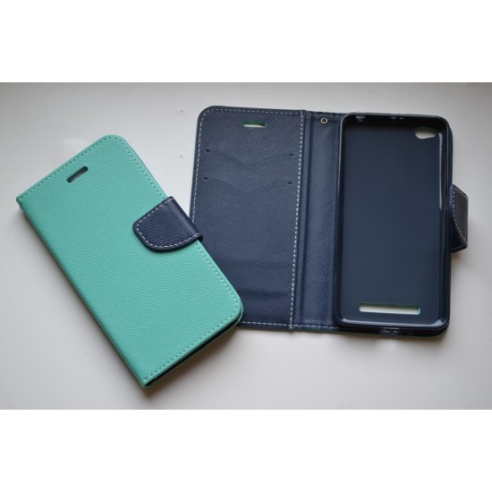 Xiaomi Redmi 4A dėklas knygutė Fancy, mint