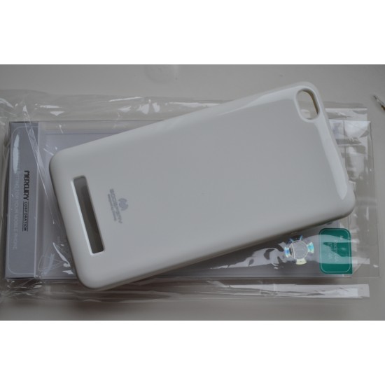 Xiaomi Redmi 4A silikoninis dėklas Goospery Jelly, white