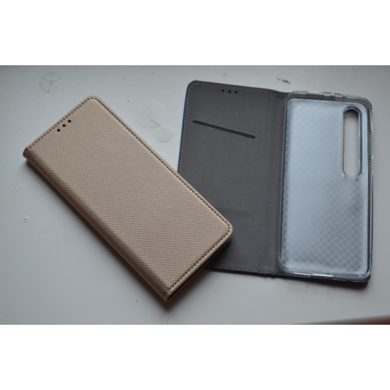 Xiaomi Mi 10 / Mi 10 Pro dėklas knygutė Magnet Book, auksinis