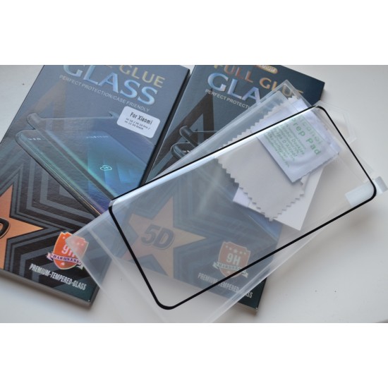 Xiaomi Mi 10 Lite pilnas apsauginis ekrano stiklas Full Cover 5D, black