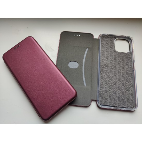 Xiaomi Mi 11 Lite 5G dėklas knygutė Elegance, bordo