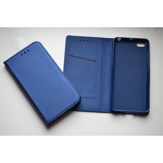 Xiaomi Mi 5 atverčiamas dėklas knygutė Magnet Book, mėlynas