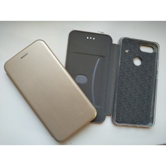 Xiaomi Mi 8 Lite atverčiamas dėklas knygutė Diva, gold