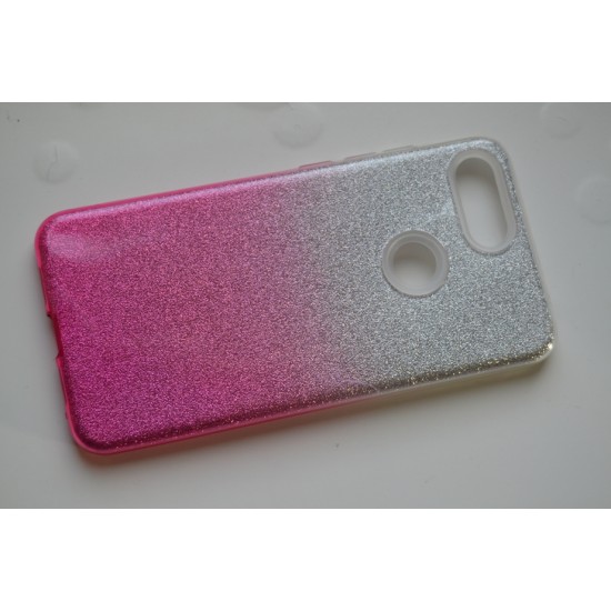 Xiaomi Mi 8 Lite blizgus silikoninis dėklas su žėručiu Bling, pink