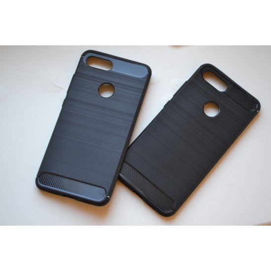 Xiaomi Mi 8 Lite silikoninis dėklas Carbon Style, juodas