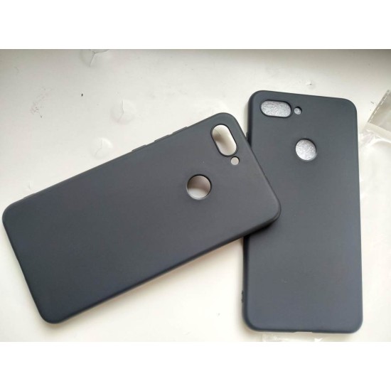 Xiaomi Mi 8 Lite silikoninis dėklas, matinis juodas