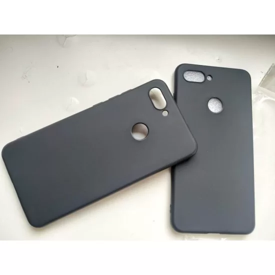 Xiaomi Mi 8 Lite silikoninis dėklas, matinis juodas