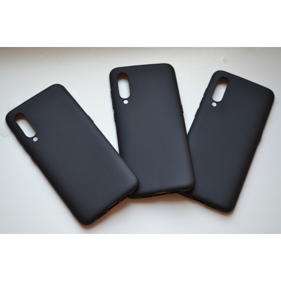 Xiaomi Mi 9 silikoninis dėklas, matinis juodas