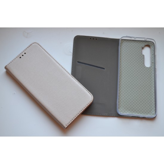 Xiaomi Mi Note 10 Lite dėklas knygutė Magnet Book, auksinis