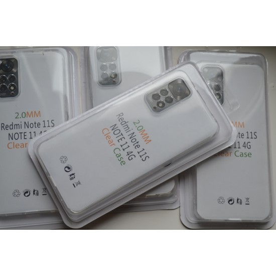 Xiaomi Redmi Note 11 / Note 11S bespalvis silikoninis dėklas 2mm