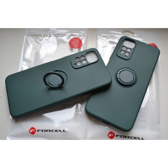 Xiaomi Redmi Note 11 / Note 11S dėklas silikoninis Ring Case, žalias