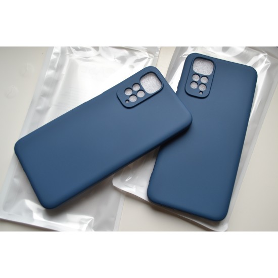 Xiaomi Redmi Note 11 / Note 11S dėklas silikoninis, matinis mėlynas