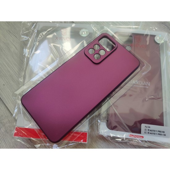 Xiaomi Redmi Note 11 Pro 5G / Pro+ 5G dėklas nugarėlė X-Level Guardian, bordo