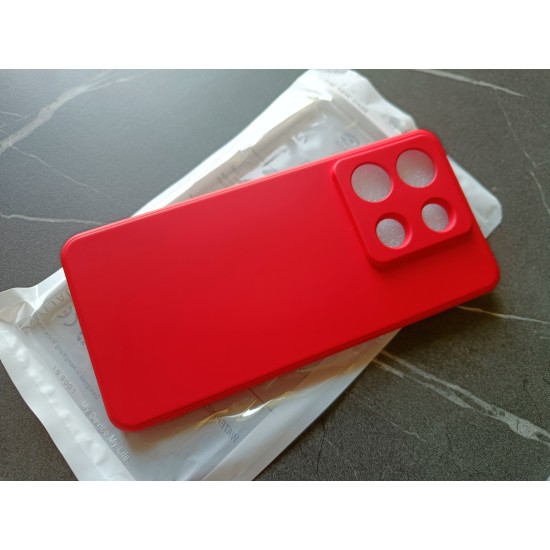 Xiaomi Poco X6 5G dėklas nugarėlė, matinis raudonas