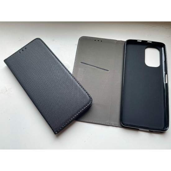 Xiaomi Poco F3 / Mi 11i dėklas knygutė, juodas