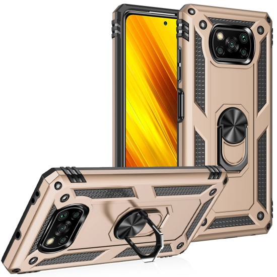 Xiaomi Poco X3 / X3 Pro dėklas nugarėlė Heacy Armor, auksinis