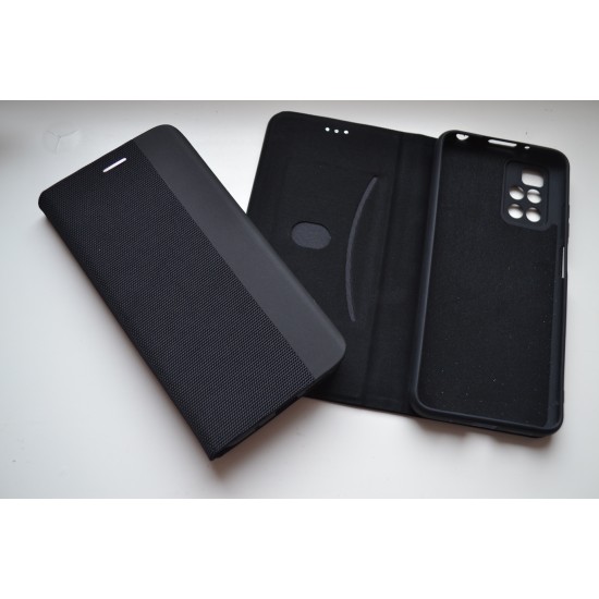 Xiaomi Redmi 10 dėklas knygutė Senso, juodas