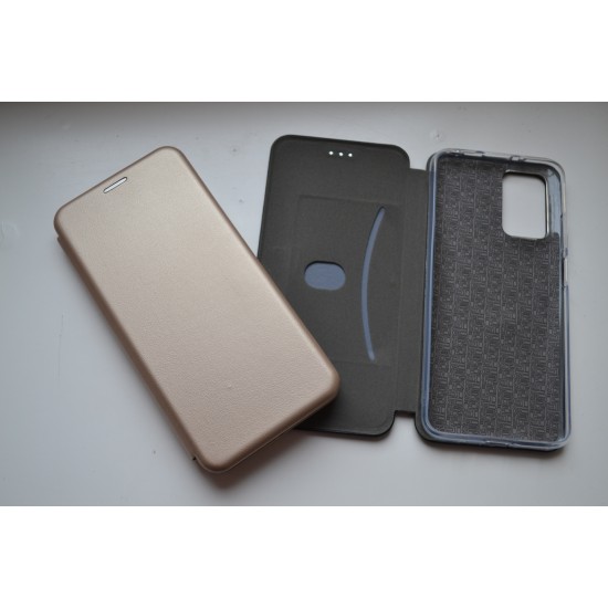 Xiaomi Redmi 10 dėklas knygutė Elegance, auksinis