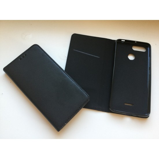 Xiaomi Redmi 6 / 6A dėklas knygutė Magnet Book, juodas