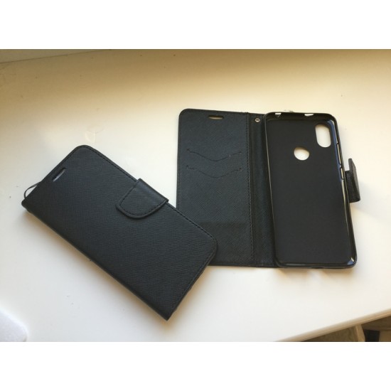 Xiaomi Redmi S2 atverciamas dėklas knygutė Fancy, juodas