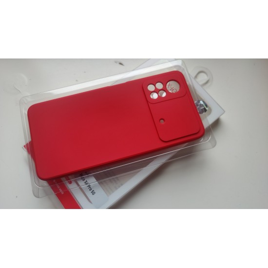 Xiaomi Poco X4 Pro 5G silikoninis dėklas X-Level, raudonas