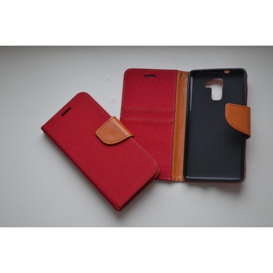 Huawei Honor 7 dėklas knygutė Jeans, red