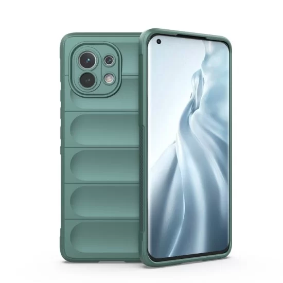 Xiaomi Mi 11 dėklas Magic Shield, žalias Xiaomi Mi 11 dėklas Magic Shield, žalias