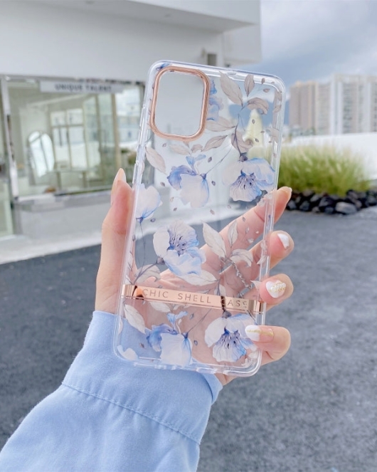 Samsung Galaxy A32 4G dėklas Translucent Plating Flower Phone Case(Cherry Blossoms)