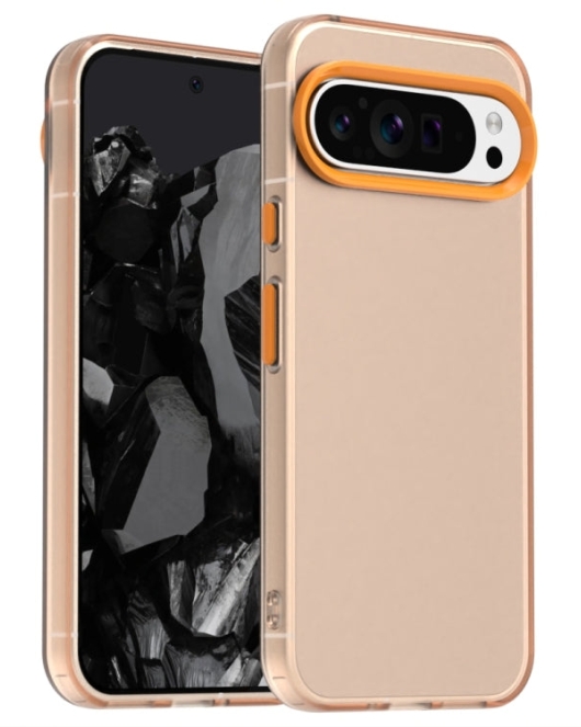 Google Pixel 9 Pro XL dėklas Candy PC Hybrid TPU Shockproof Phone Case(Orange)