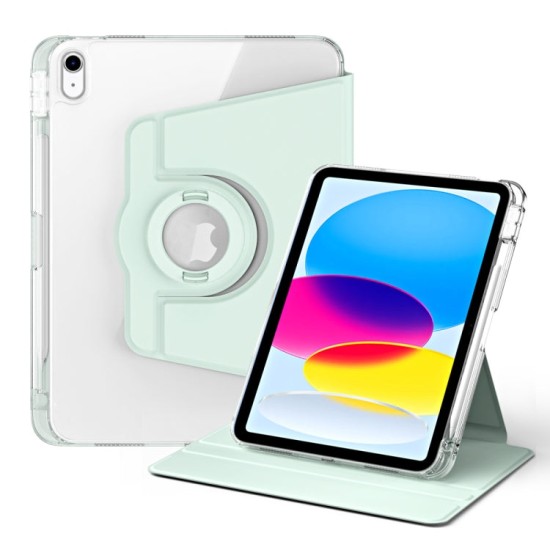 Apple iPad 2025/2022 dėklas knygutė-nugarėlė Detachable, žalsvas Apple iPad 2025/2022 dėklas knygutė-nugarėlė Detachable, žalsvas