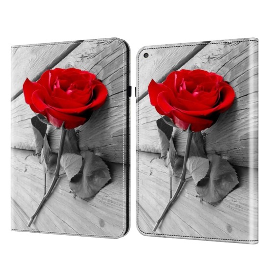 Apple iPad 9.7 2018/2017 dėklas knygutė su piešiniu(Rose) Apple iPad 9.7 2018/2017 dėklas knygutė su piešiniu(Rose)