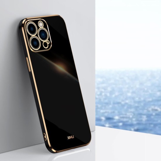 Apple iPhone 15 Pro dėklas nugarėlė silikoninis Xinli, juodas Apple iPhone 15 Pro dėklas nugarėlė silikoninis Xinli, juodas