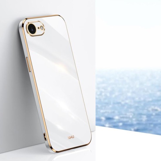 Apple iPhone 16e dėklas nugarėlė silikoninis Xinli, baltas Apple iPhone 16e dėklas nugarėlė silikoninis Xinli, baltas