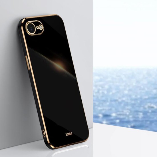 Apple iPhone 16e dėklas nugarėlė silikoninis Xinli, juodas Apple iPhone 16e dėklas nugarėlė silikoninis Xinli, juodas