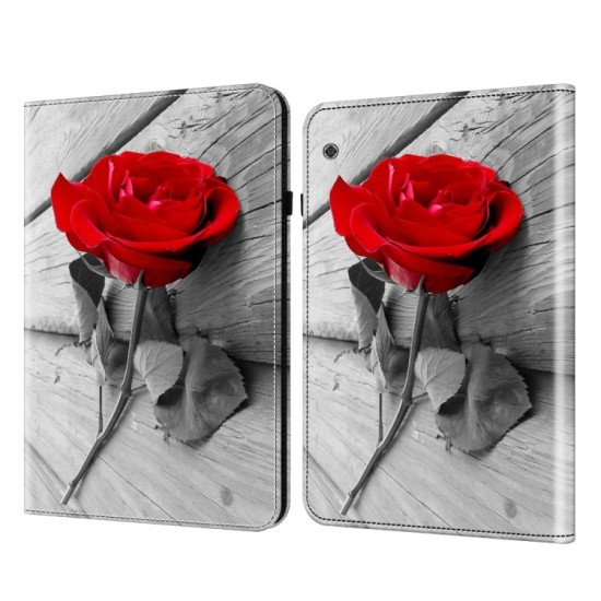 Huawei MediaPad T5 10.1 dėklas knygutė su piešiniu(Rose) Huawei MediaPad T5 10.1 dėklas knygutė su piešiniu(Rose)