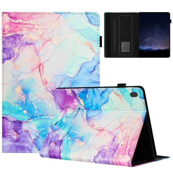Lenovo Tab M10 dėklas knygutė Marble, violetinis Lenovo Tab M10 dėklas knygutė Marble, violetinis