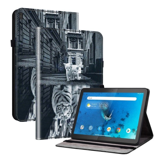 Lenovo Tab M10 dėklas knygutė su piešiniu(Cat Reflection Tiger) Lenovo Tab M10 dėklas knygutė su piešiniu(Cat Reflection Tiger)