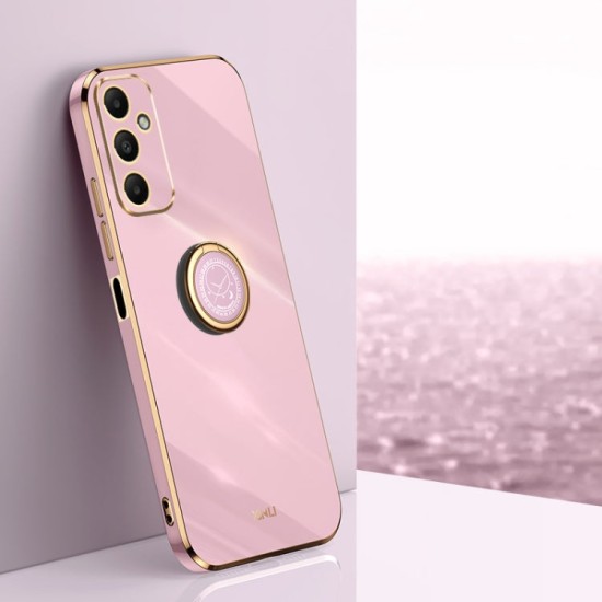 Samsung Galaxy A05s dėklas nugarėlė silikoninis Xinli su žiedu, rausvas Samsung Galaxy A05s dėklas nugarėlė silikoninis Xinli su žiedu, rausvas