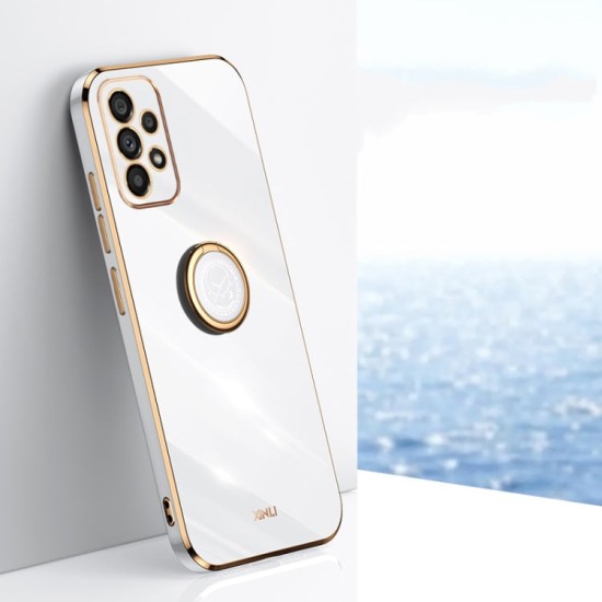 Samsung Galaxy A23 dėklas nugarėlė silikoninis Xinli su žiedu, baltas